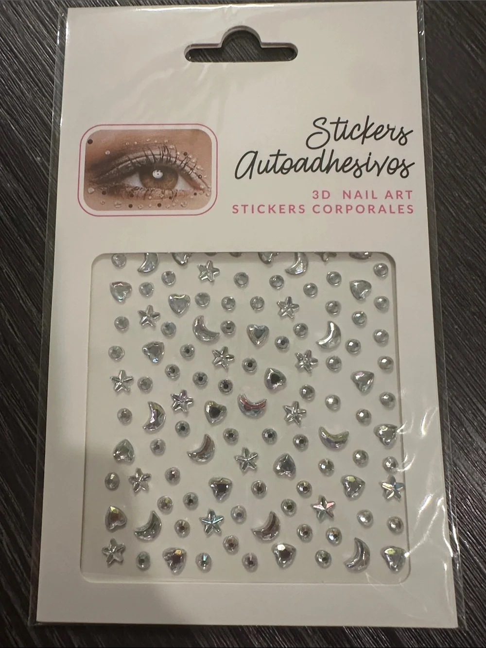 Assorted Multicolor Body/Nail Art Jewel Stickers - Decorative Gems Pack